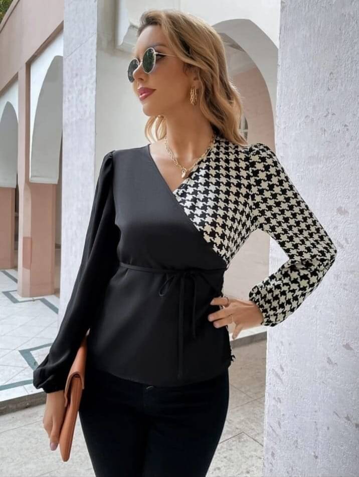 Fasanger Women's Crepe Regular Top ( Black ) Fasanger Women's Crepe Regular Top ( Black )