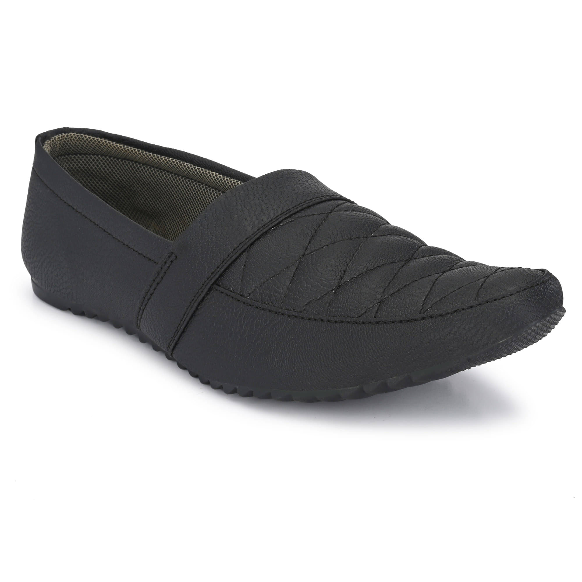     			Groofer Black Men's Slip-on Shoes