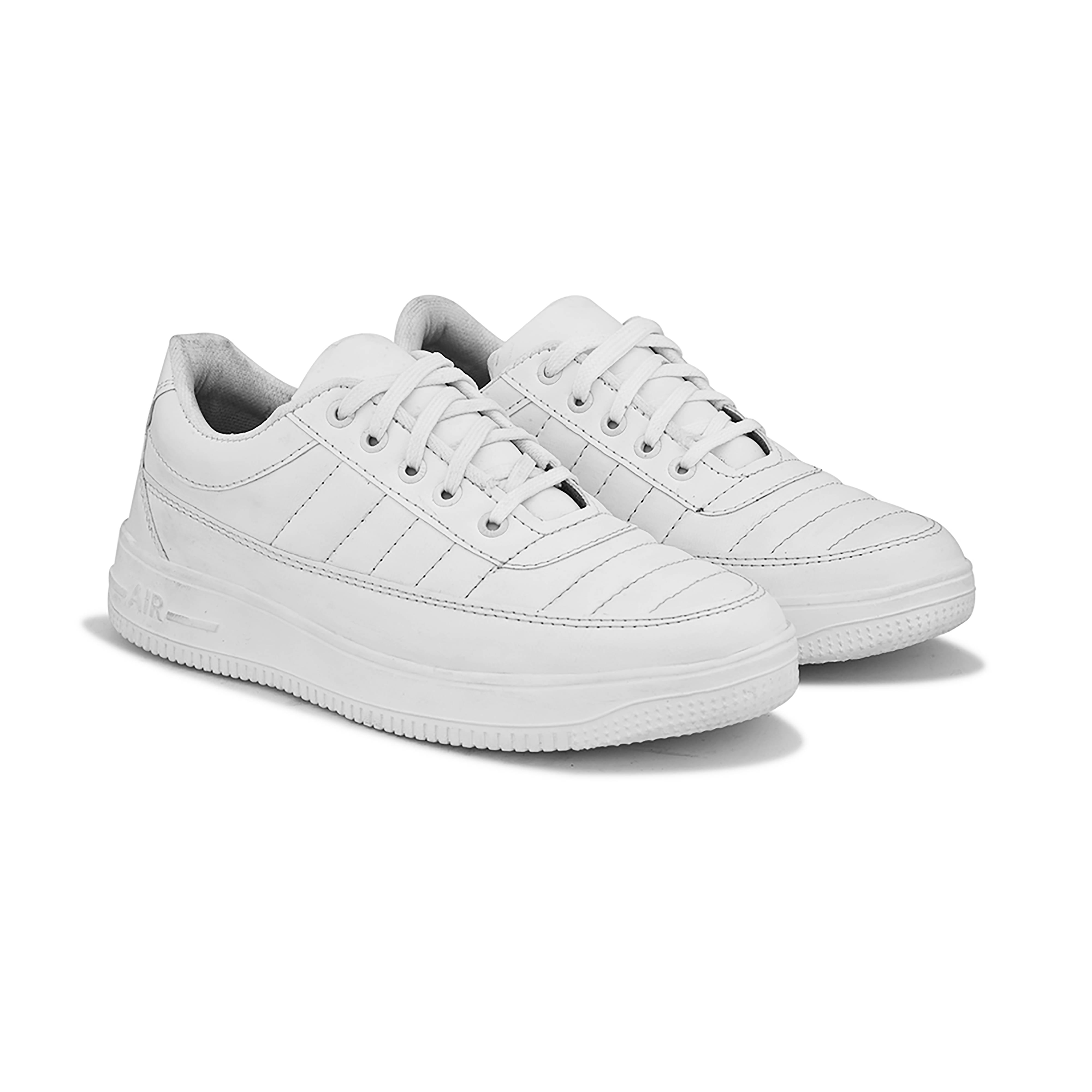     			Groofer White Men's Sports Running Shoes