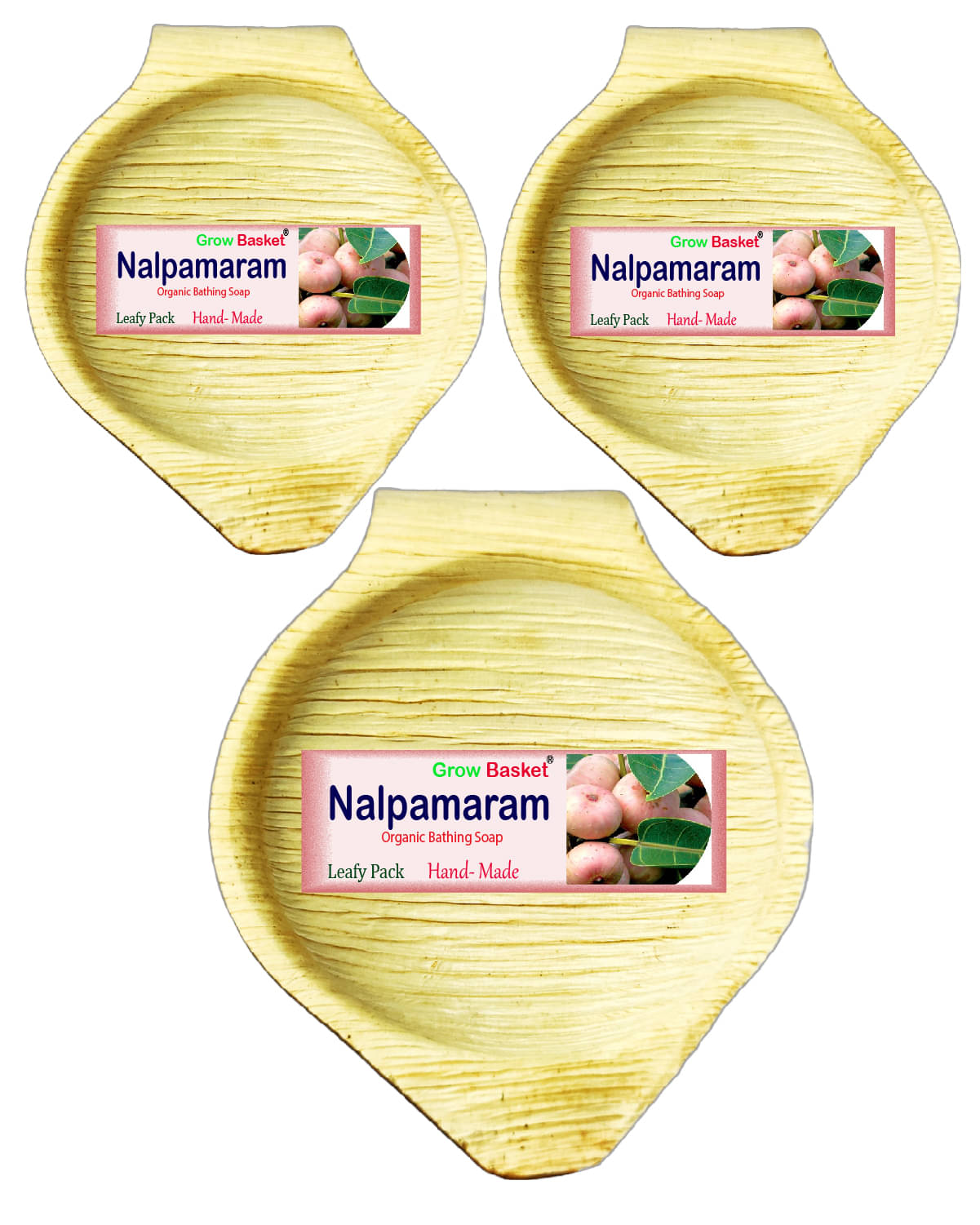    			Grow Basket Beauty Nalpamaram Soap Bathing Bar for Normal Skin ( Pack of 3 )