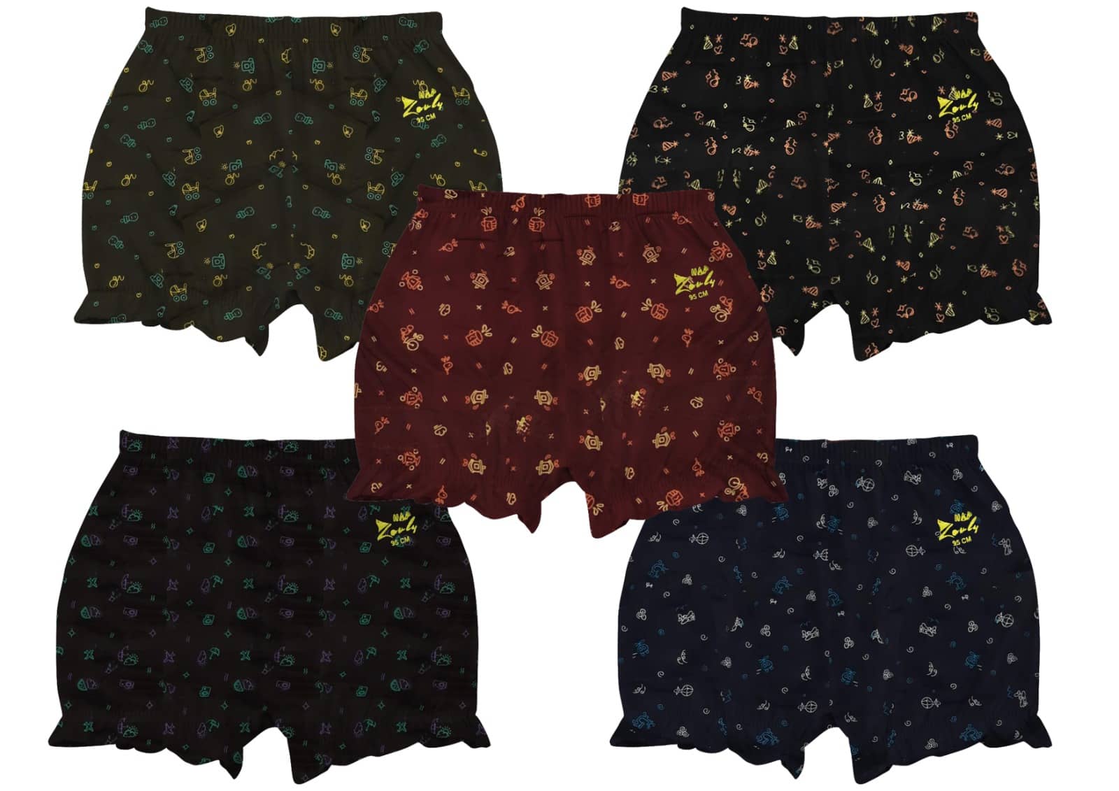 HAP Pack of 5 Cotton Bloomers For Girls ( Multi )