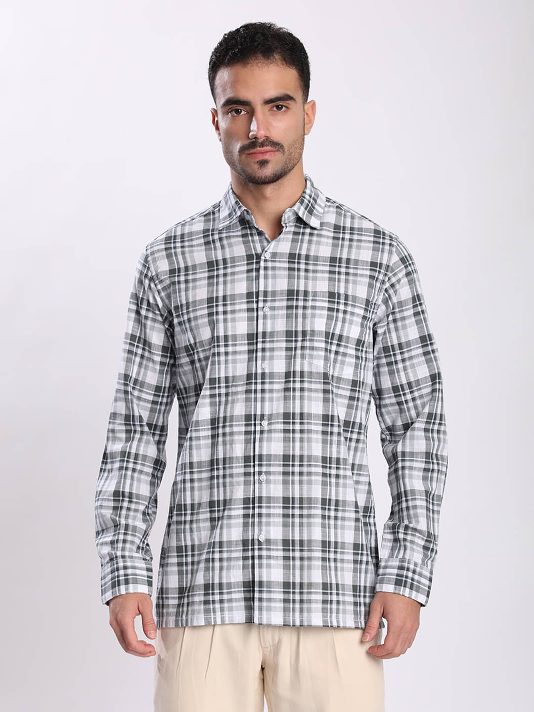     			IVOC 100% Cotton Regular Fit Checks Full Sleeves Men's Casual Shirt - Multicolor ( Pack of 1 )