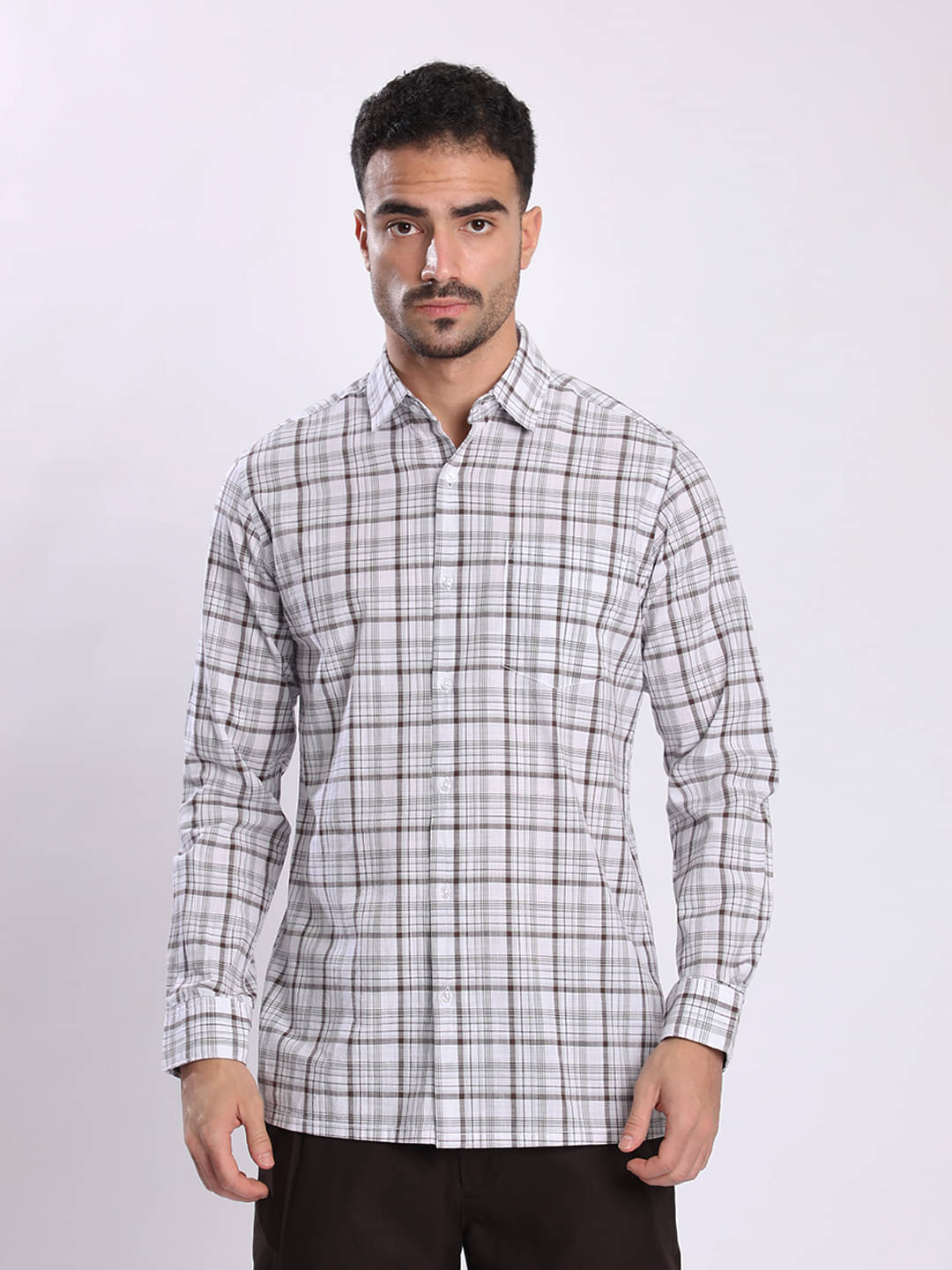     			IVOC 100% Cotton Regular Fit Checks Full Sleeves Men's Casual Shirt - Multicolor ( Pack of 1 )