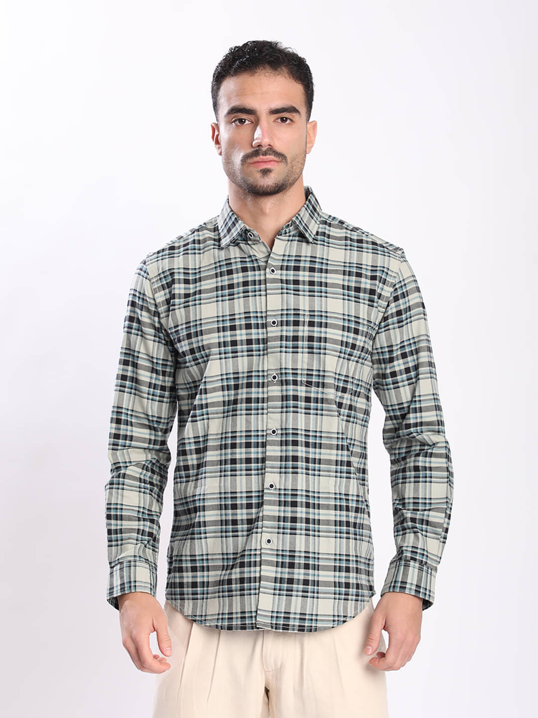     			IVOC 100% Cotton Slim Fit Checks Full Sleeves Men's Casual Shirt - Multicolor ( Pack of 1 )
