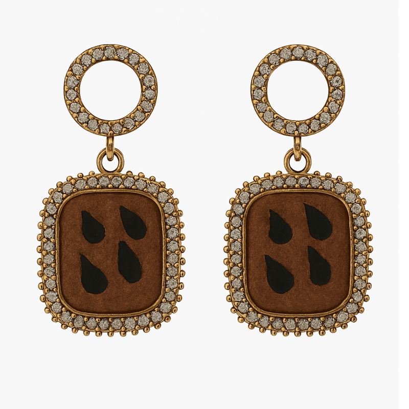     			Kailash Creation Global Brown Danglers Earrings ( Pack of 1 )