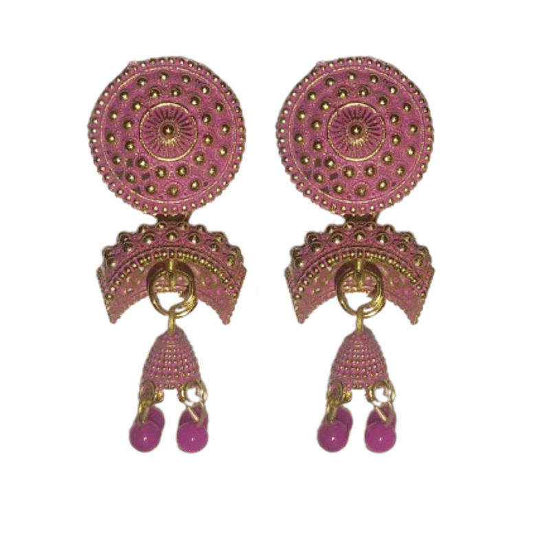     			Kailash Creation Global Pink Jhumki Earrings ( Pack of 1 )
