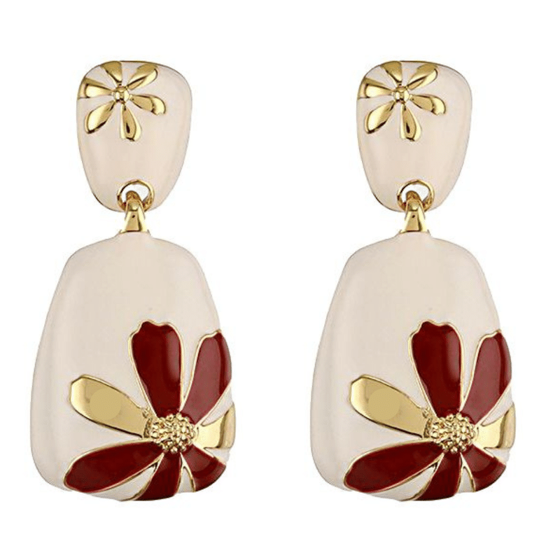     			Kailash Creation Global Red Drop Earrings ( Pack of 1 )