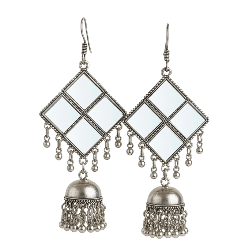     			Kailash Creation Global Silver Jhumki Earrings ( Pack of 1 )