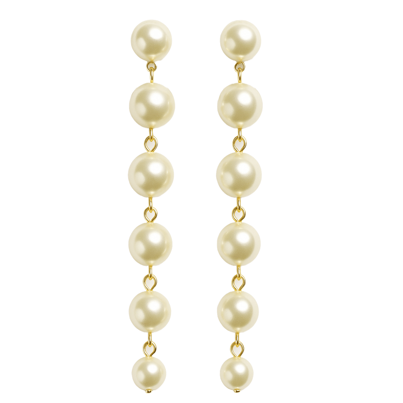    			Kailash Creation Global White Drop Earrings ( Pack of 1 )