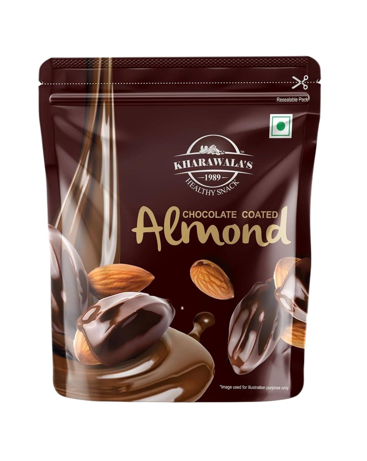 Kharawala's Almond (Badam) | Chocolate Coated Almonds | 90gm     			Kharawala's Almond (Badam) | Chocolate Coated Almonds | 90gm