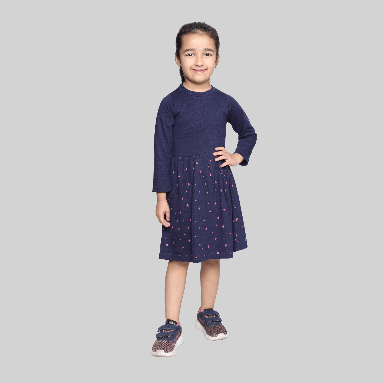 Kidzee Kingdom Cotton Blend Frock For Girls ( Pack of 1 , Blue ) Kidzee Kingdom Cotton Blend Frock For Girls ( Pack of 1 , Blue )