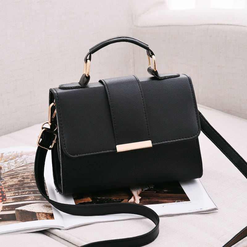     			MI PLUS Sling Bag PU Set of 1 ( Black )
