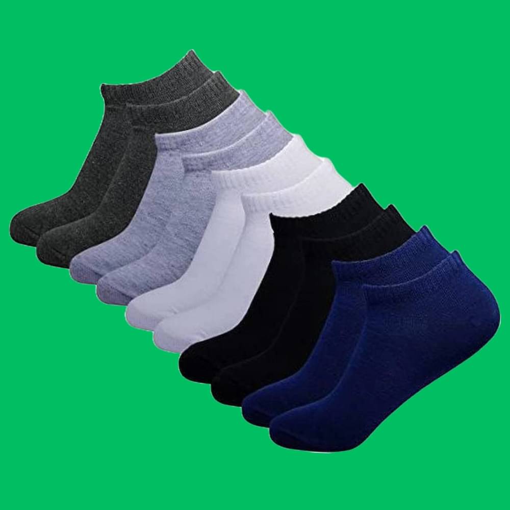 MJE Pack of 5 Men's Cotton Blend Ankle Length Socks ( Multicolor )     			MJE Pack of 5 Men's Cotton Blend Ankle Length Socks ( Multicolor )
