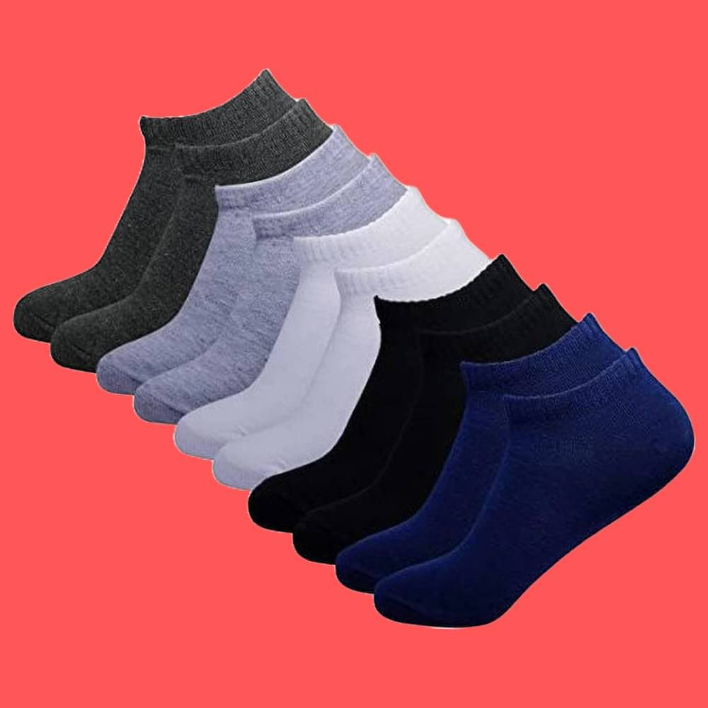     			MJE Pack of 5 Men's Cotton Blend Ankle Length Socks ( Multicolor )