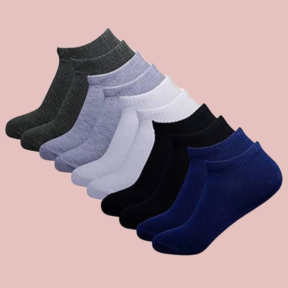     			MJE Pack of 5 Men's Cotton Blend Ankle Length Socks ( Multicolor )