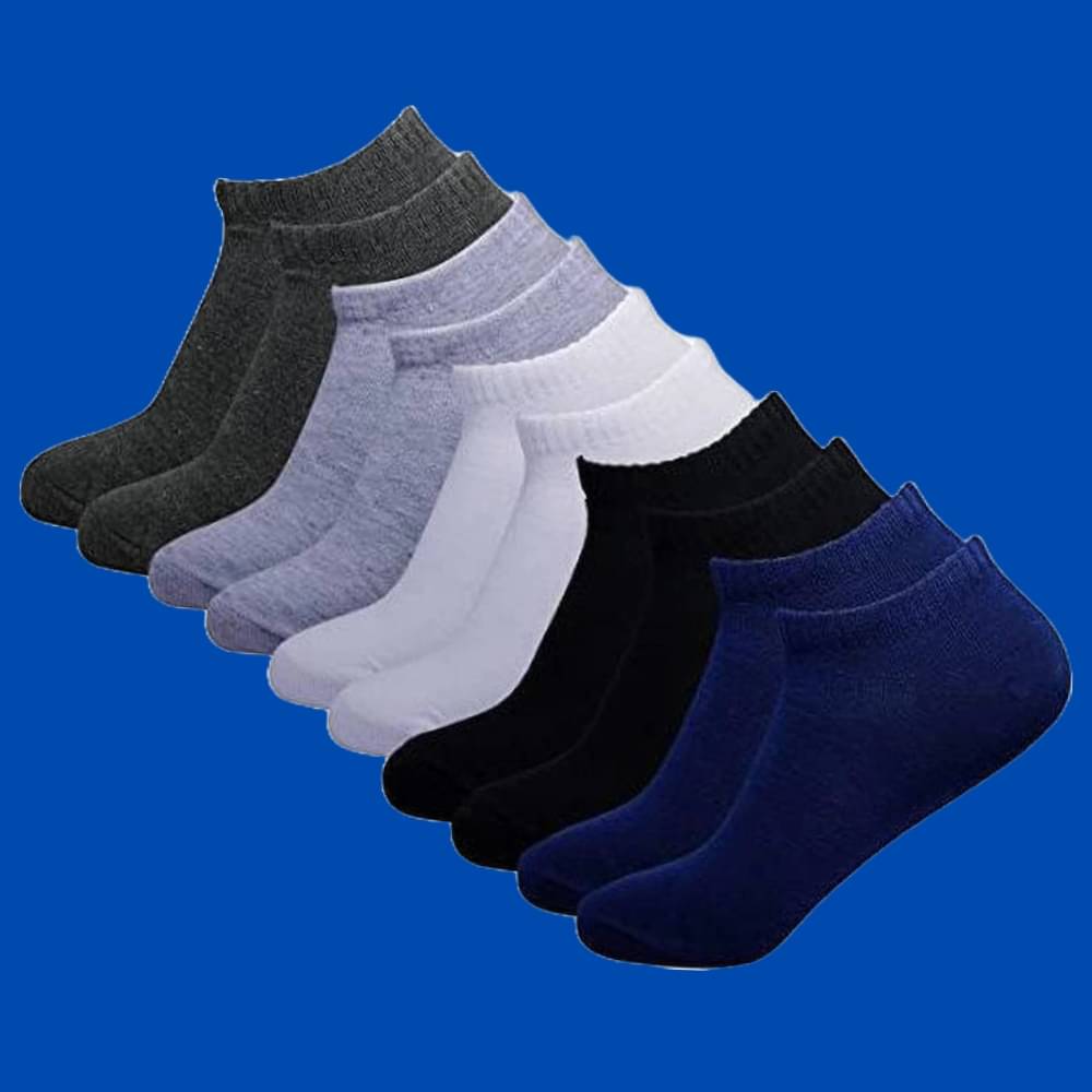 MJE Pack of 5 Men's Cotton Blend Ankle Length Socks ( Multicolor ) MJE Pack of 5 Men's Cotton Blend Ankle Length Socks ( Multicolor )