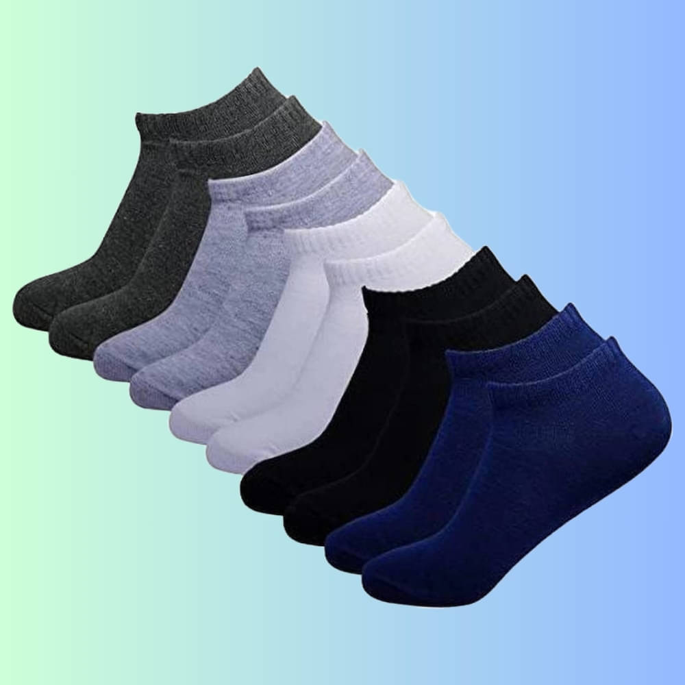     			MJE Pack of 5 Men's Cotton Blend Ankle Length Socks ( Multicolor )