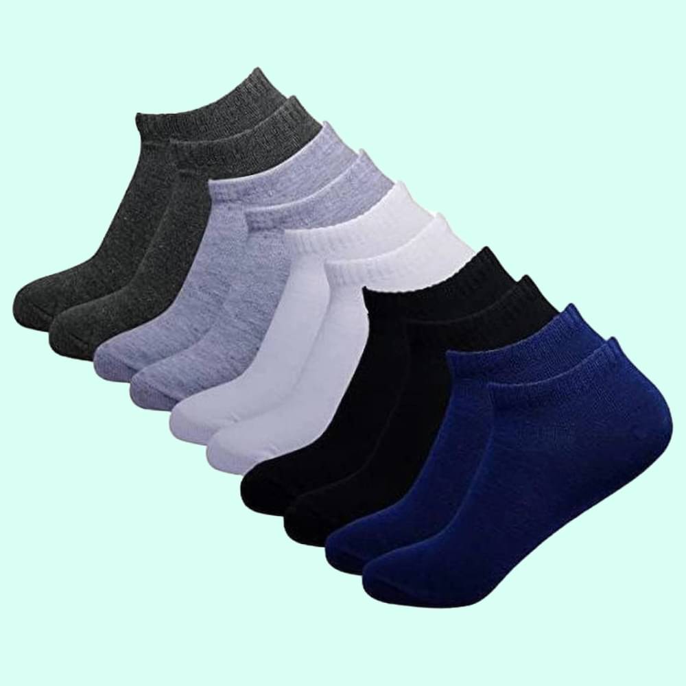     			MJE Pack of 5 Men's Cotton Blend Ankle Length Socks ( Multicolor )