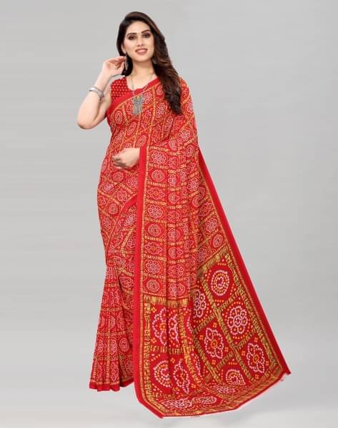 Maayro Georgette Printed Saree With Unstitched Blouse Piece ( Multicolor 2 ) Maayro Georgette Printed Saree With Unstitched Blouse Piece ( Multicolor 2 )
