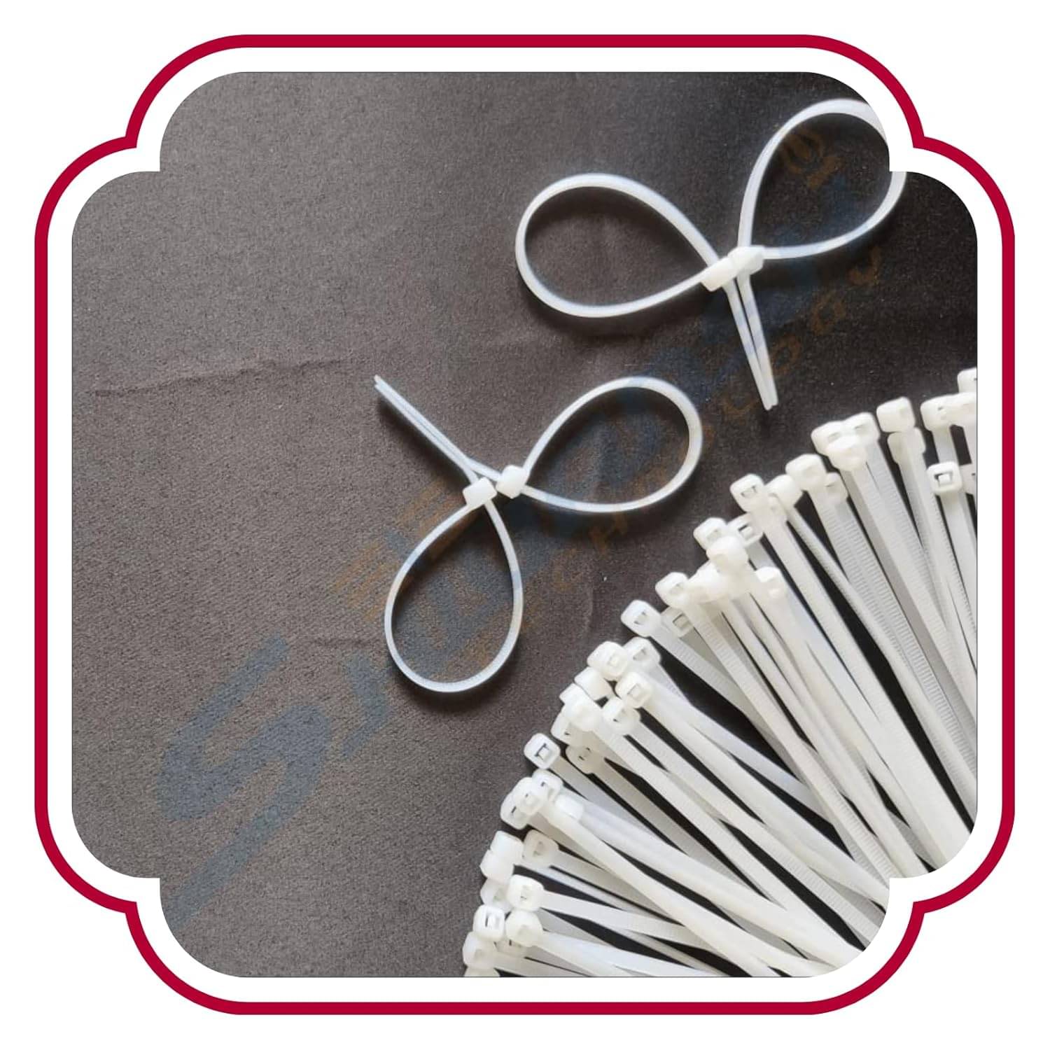     			Magnique Cable Zip Ties,White(150 mm x3 mm, 6" inch, Pack of 100) Multi-Purpose Self-Locking Nylon Teeth Grip Plastic Cable Ties Cord Management Ties for Home,Office,Garden,Workshop