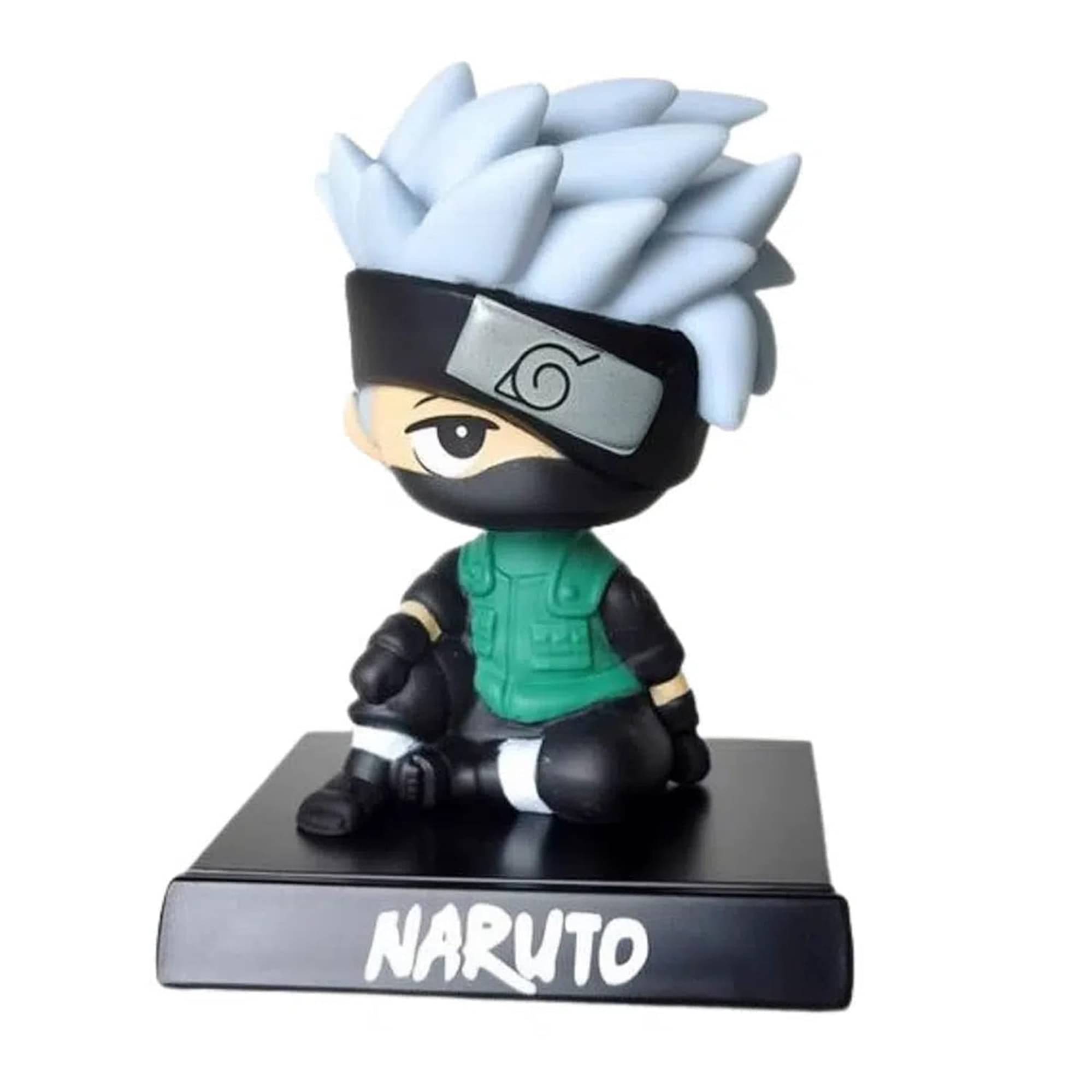 Super Hero Naruto Anime Kakashi Hatake Action Figure Bobblehead with Mobile Holder for Car Dashboard, Office Desk & Study Table (Pack of 1) Super Hero Naruto Anime Kakashi Hatake Action Figure Bobblehead with Mobile Holder for Car Dashboard, Office Desk & Study Table (Pack of 1)