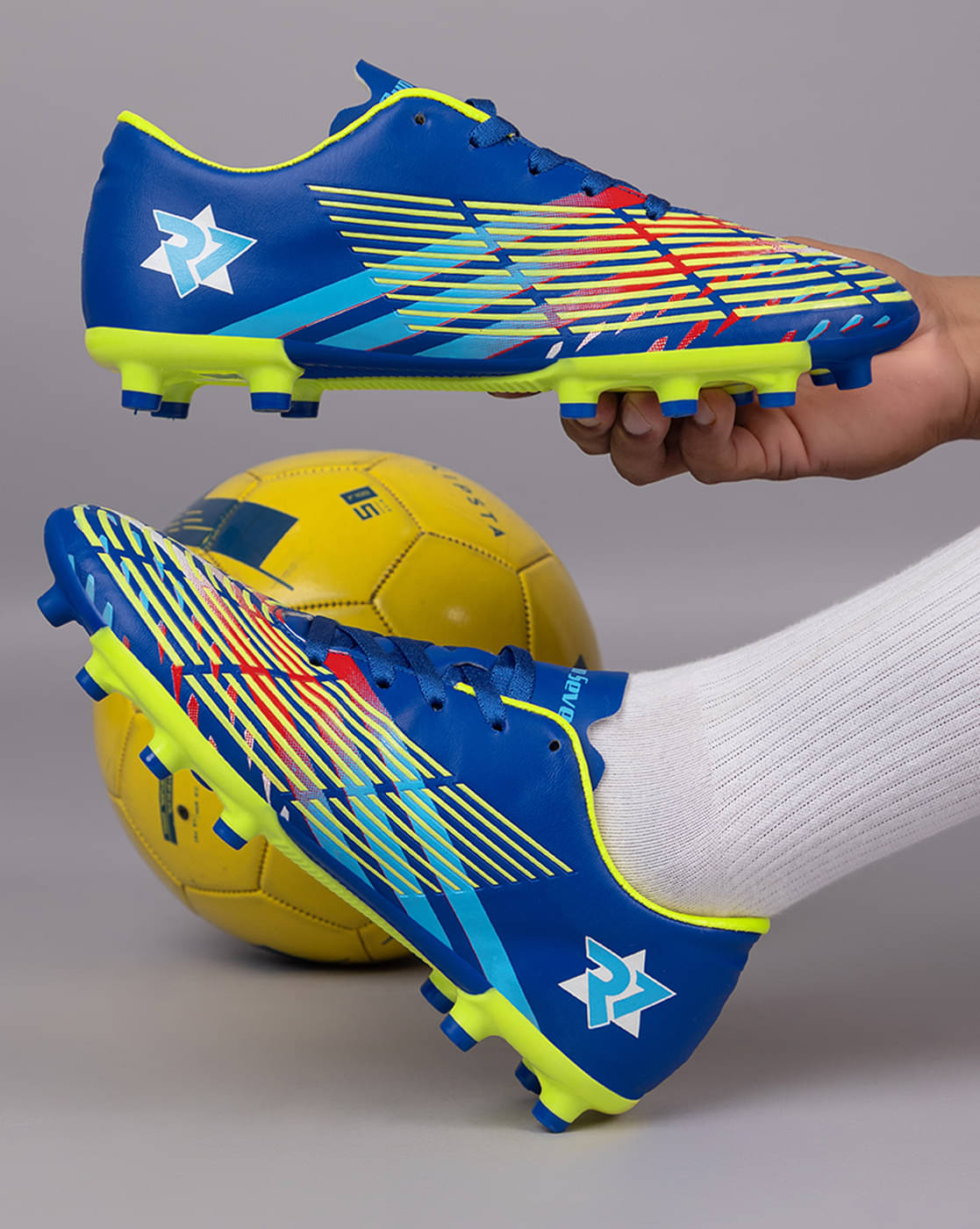 RUN SEVEN ( by GO21 ) F3 Air Blue Football Shoes RUN SEVEN ( by GO21 ) F3 Air Blue Football Shoes