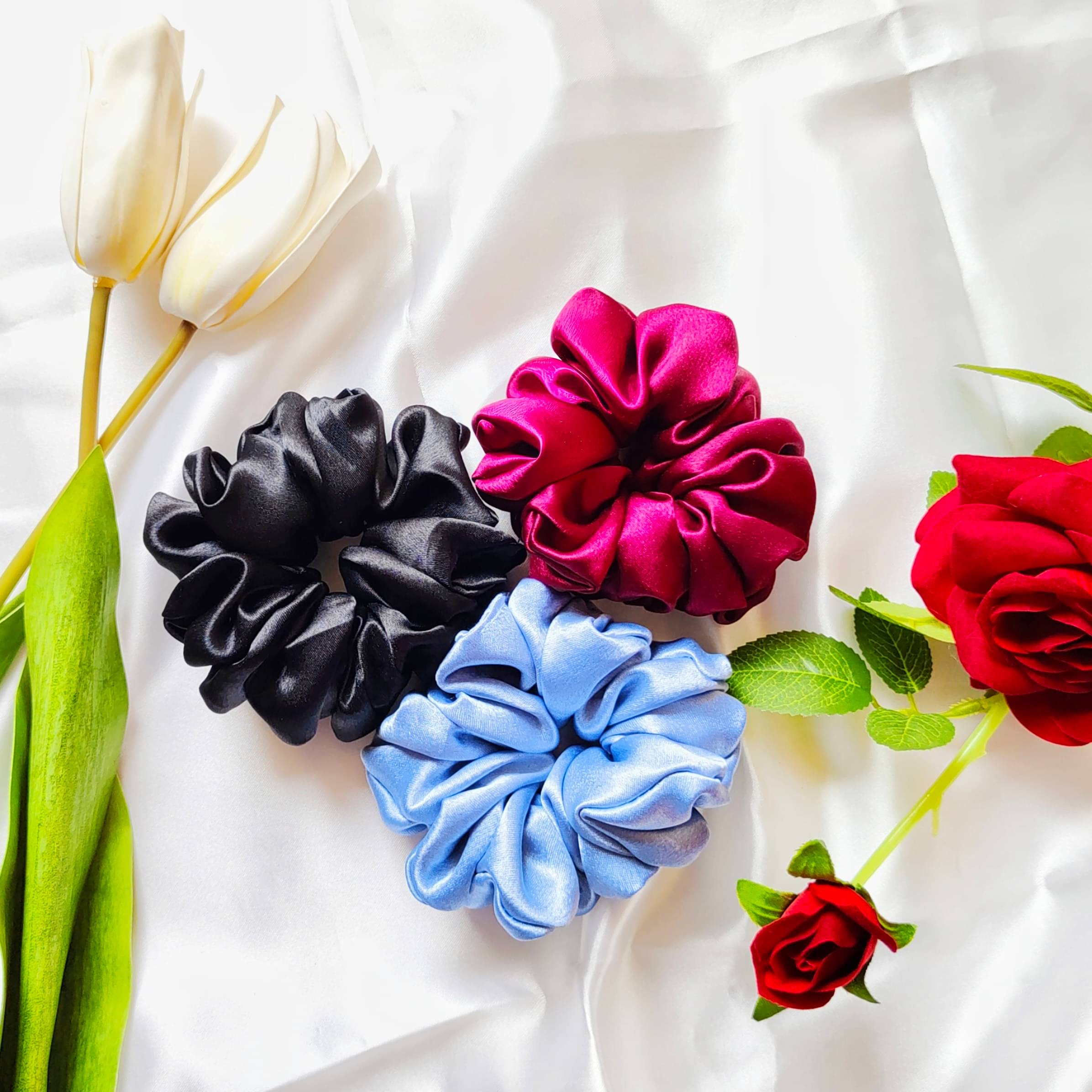     			SR Creation Multi Women's Scrunchie ( Pack of 3 )