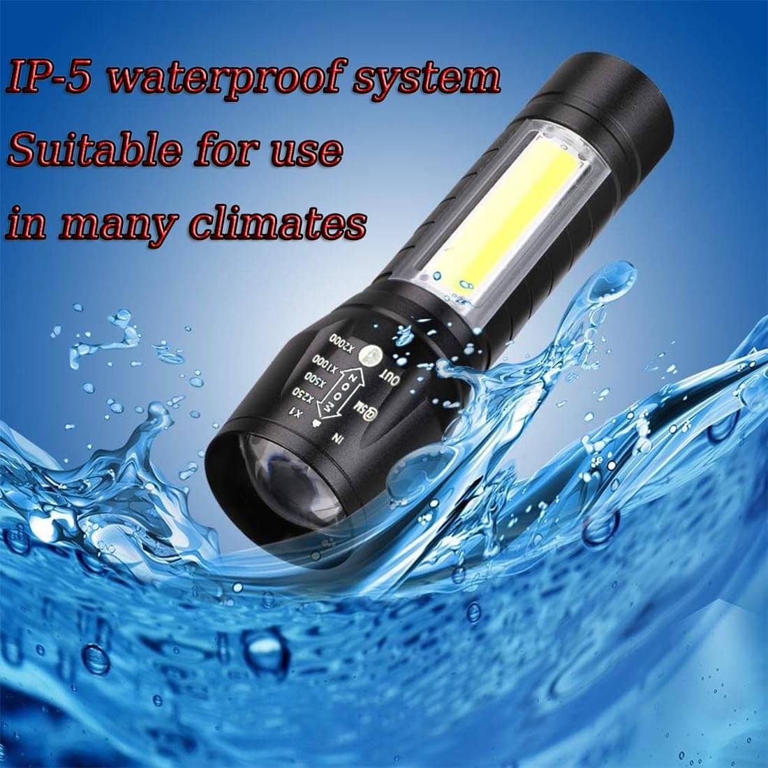     			ST - 3W Rechargeable Flashlight Torch ( Pack of 1 )