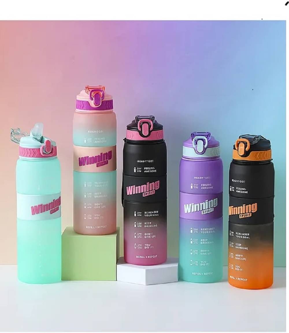     			Sachha Multicolor Plastic Water Bottle 1000 mL ( Set of 1 )