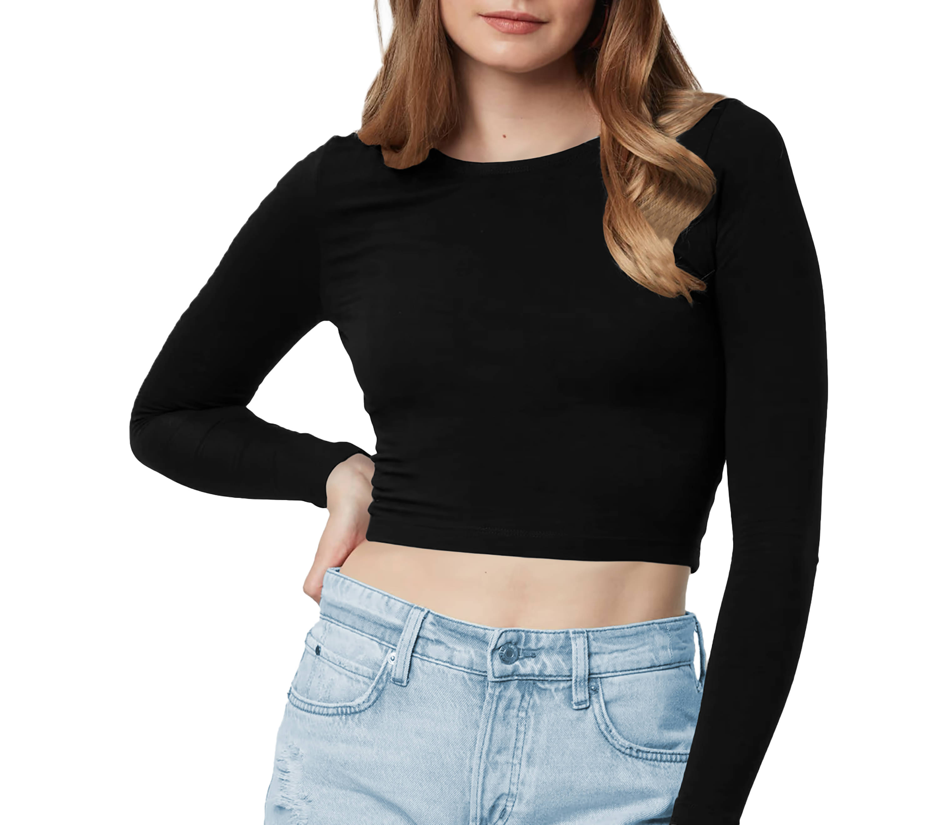 THE BLAZZE Women's Cotton Crop Top ( Black )     			THE BLAZZE Women's Cotton Crop Top ( Black )