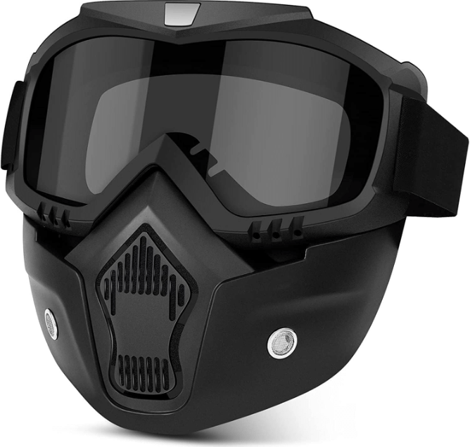 Tapixaa Goggle Mask Anti Scratch UV Protective Open Face & Eyewear Windproof Dirt Shield Adjustable Strap Soft Foam Padded Detachable for Cycling Bike Off Road Racing Riding Unisex (Black) Pack Of 1 Tapixaa Goggle Mask Anti Scratch UV Protective Open Face & Eyewear Windproof Dirt Shield Adjustable Strap Soft Foam Padded Detachable for Cycling Bike Off Road Racing Riding Unisex (Black) Pack Of 1