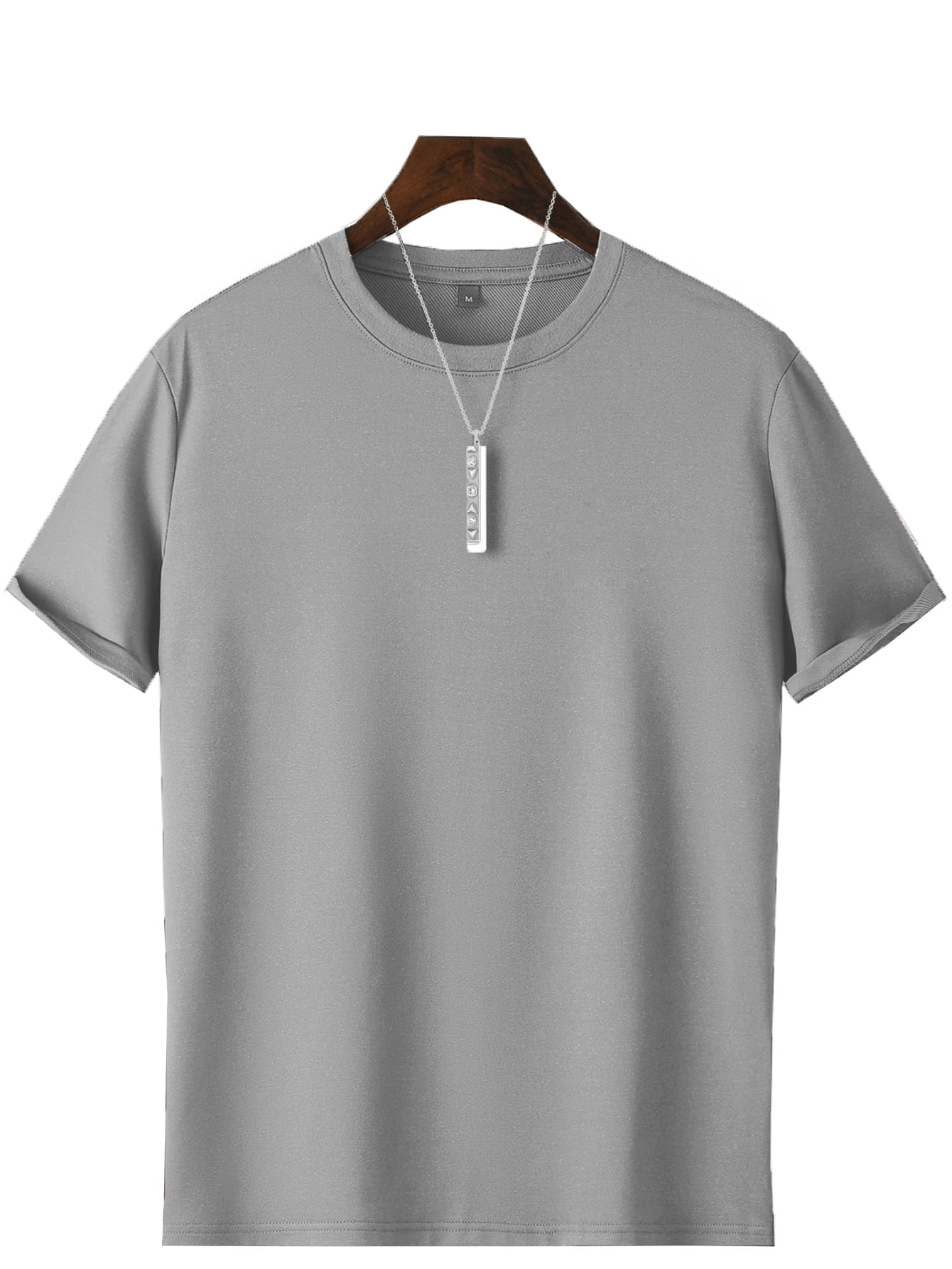     			VIOUR Men Cotton Oversized Fit Solid T-Shirt ( Grey )