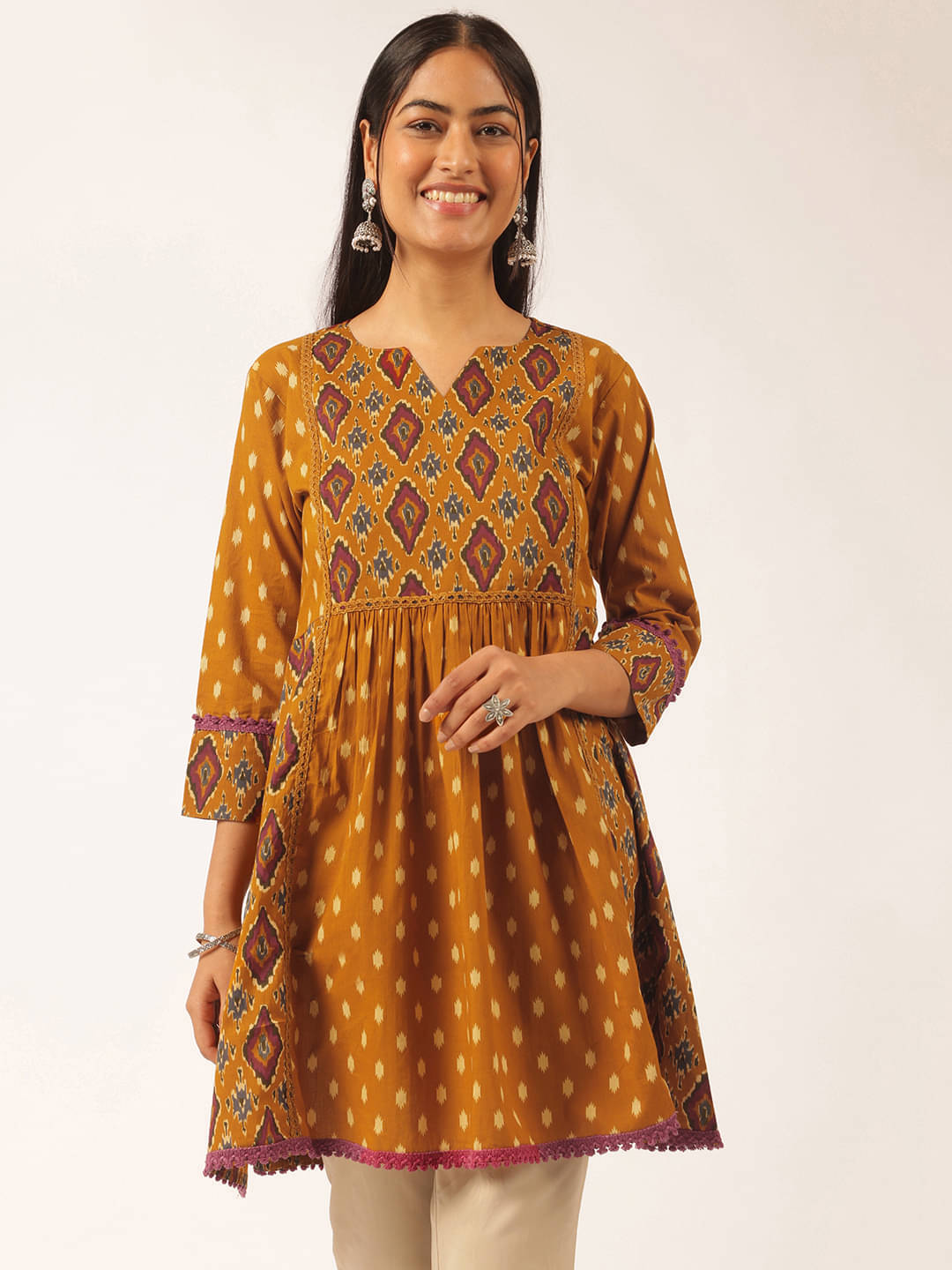 Vbuyz Women's Cotton Tunic ( Mustard ) Vbuyz Women's Cotton Tunic ( Mustard )