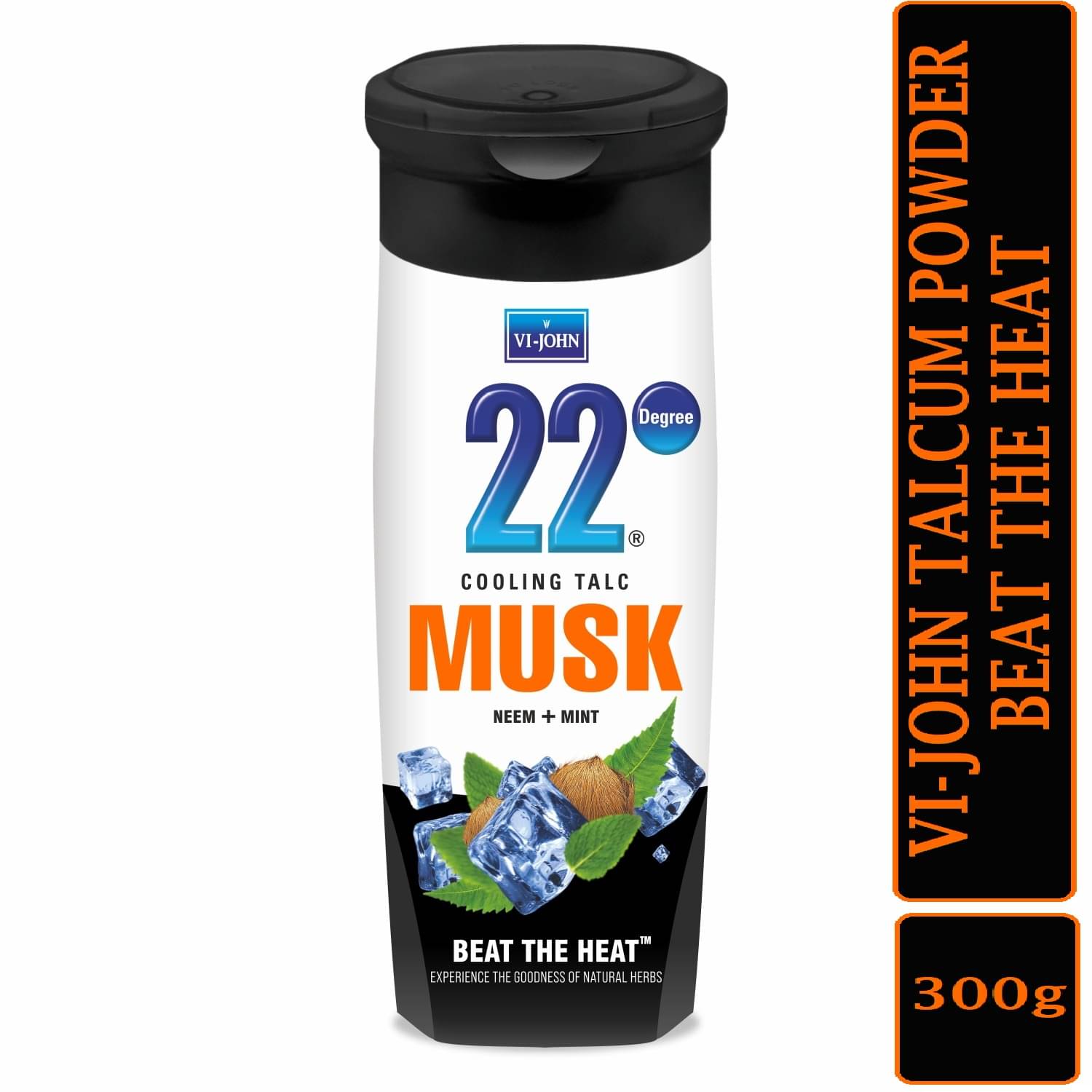 Vi-John Beat The Heat Musk, Neem & Mint Talc 300 gm Vi-John Beat The Heat Musk, Neem & Mint Talc 300 gm