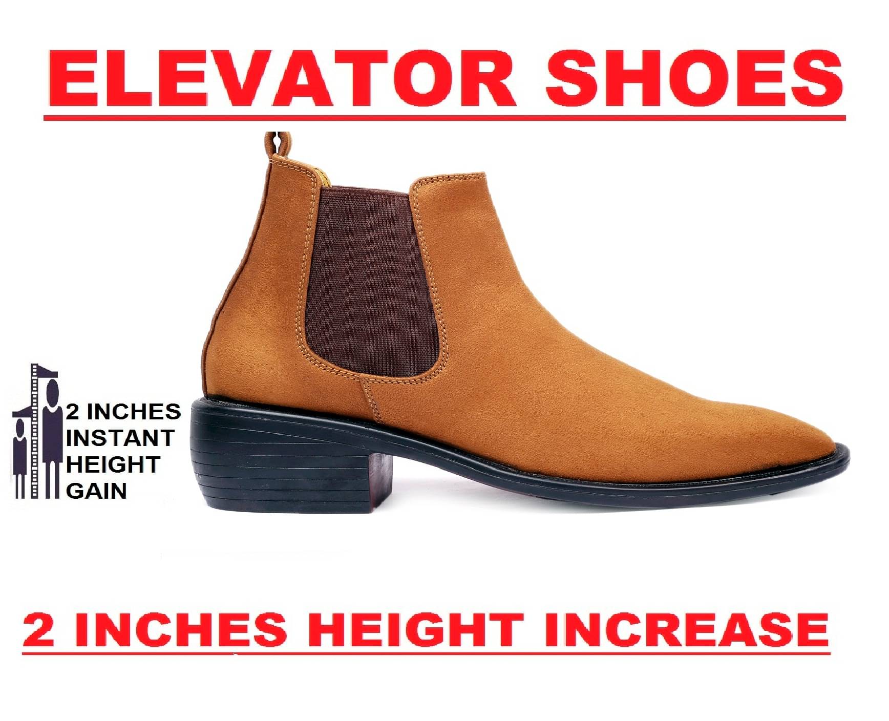    			YUVRATO BAXI Tan Men's Chelsea Boots