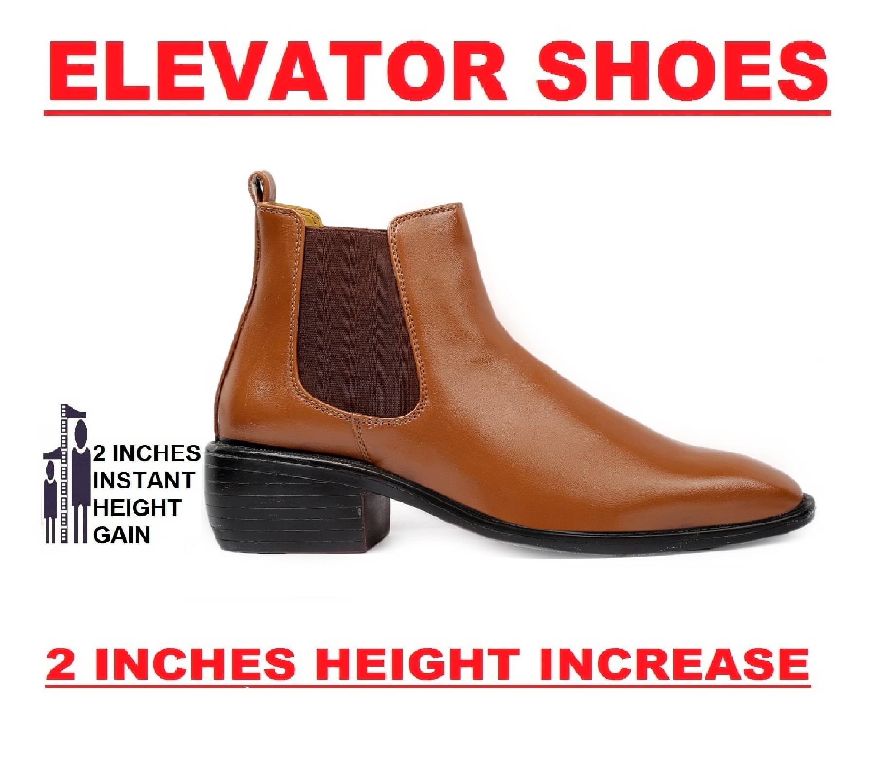     			YUVRATO BAXI Tan Men's Chelsea Boots
