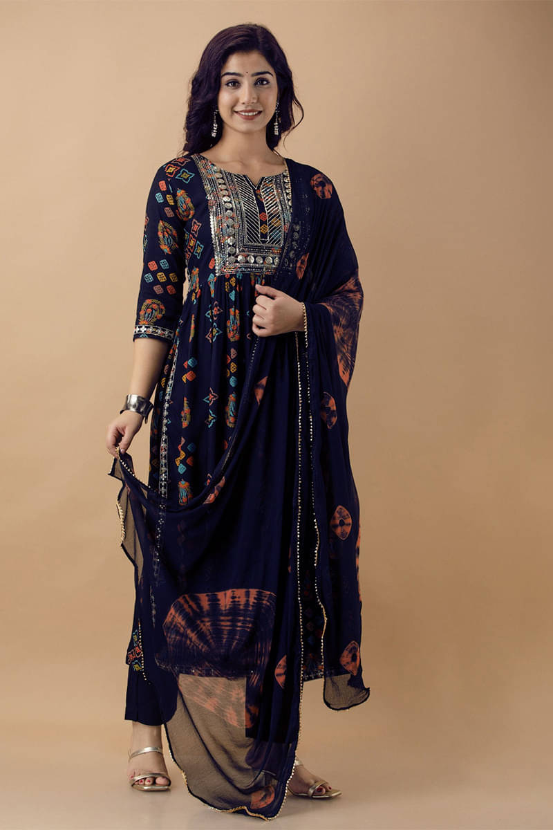anushansa Women Viscose Printed A-line Kurti With Pants ( Multicolor ) anushansa Women Viscose Printed A-line Kurti With Pants ( Multicolor )