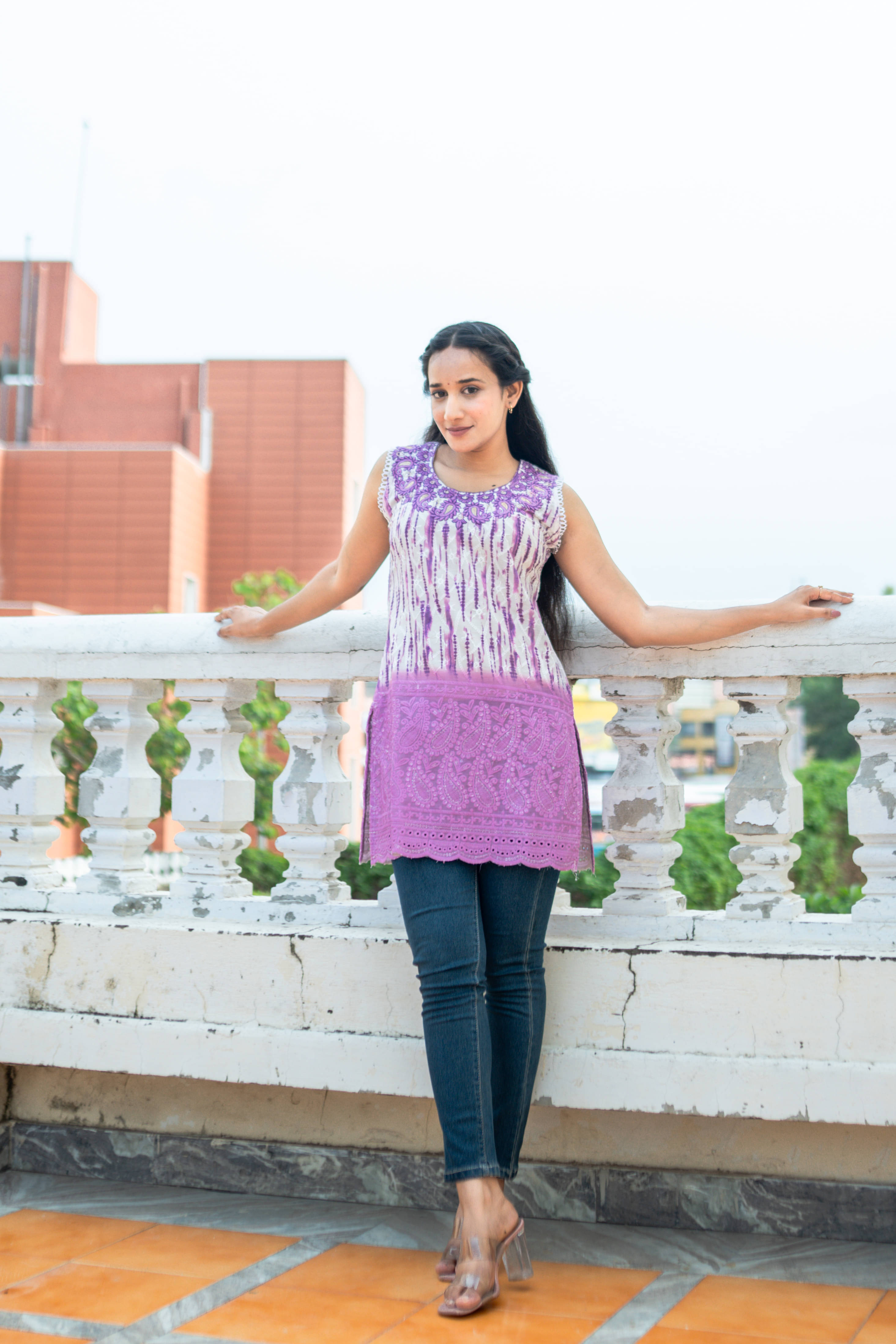 anushansa Women's 100% Cotton Embroidered Straight Kurti - ( Pink ) anushansa Women's 100% Cotton Embroidered Straight Kurti - ( Pink )