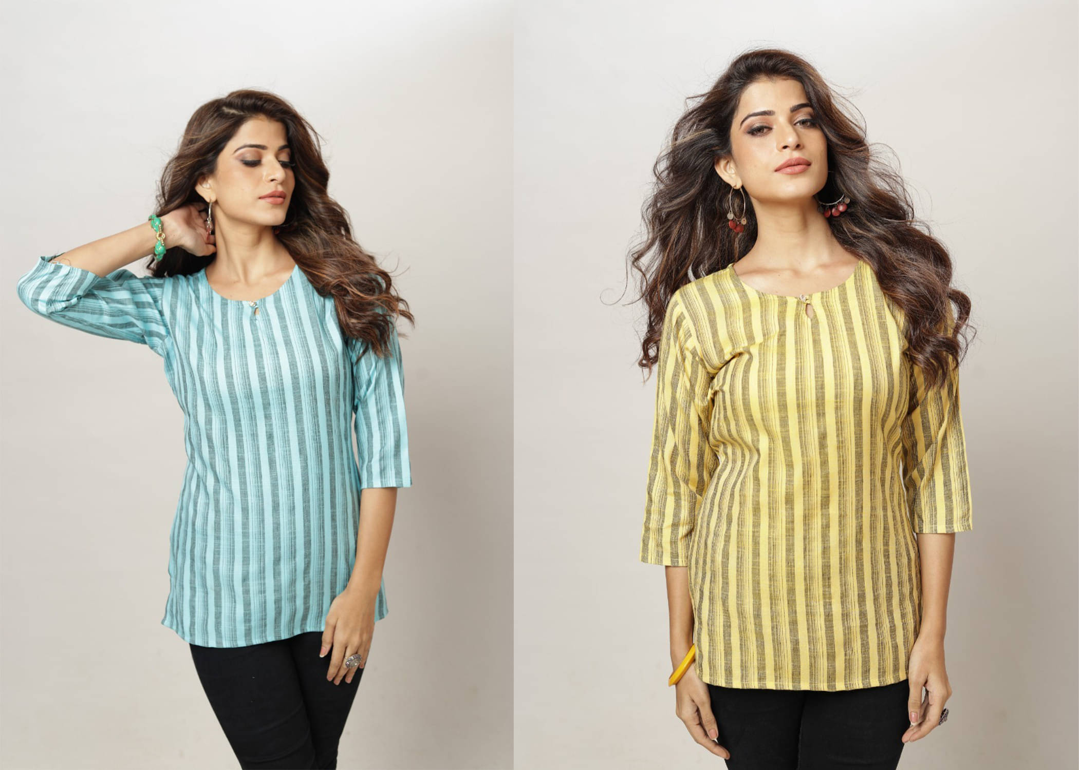     			anushansa Women's Cotton Blend Printed Straight Kurti - ( Multicolor4 )