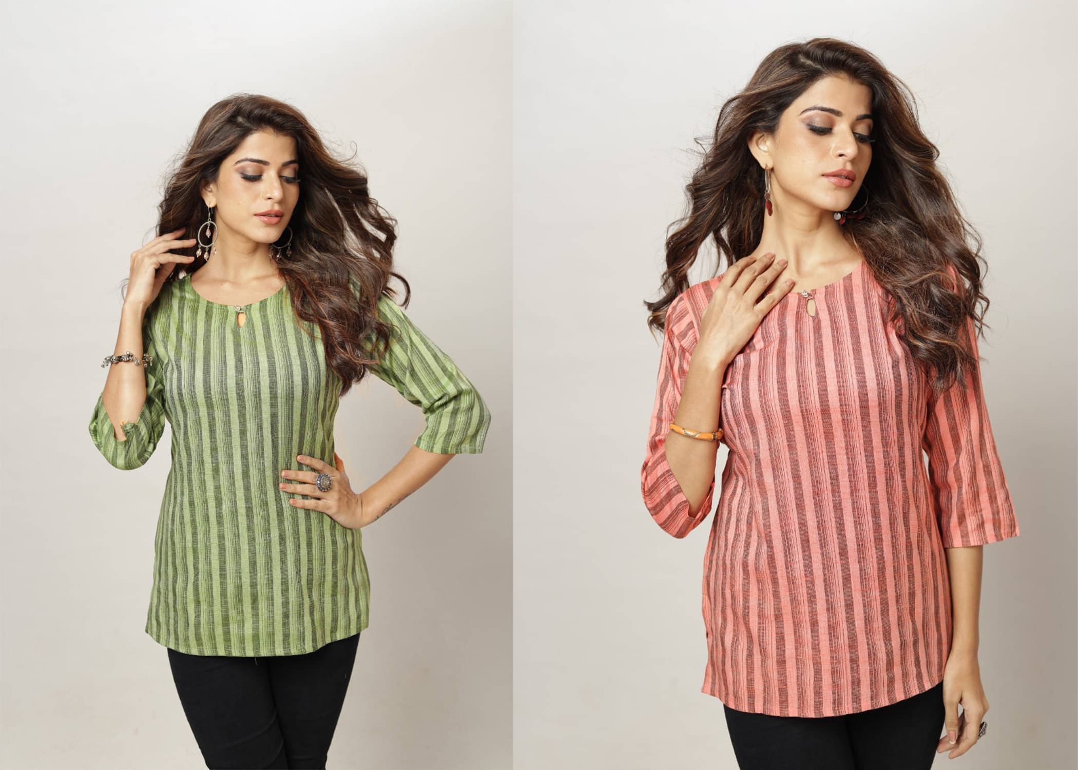     			anushansa Women's Cotton Blend Printed Straight Kurti - ( Multicolor4 )