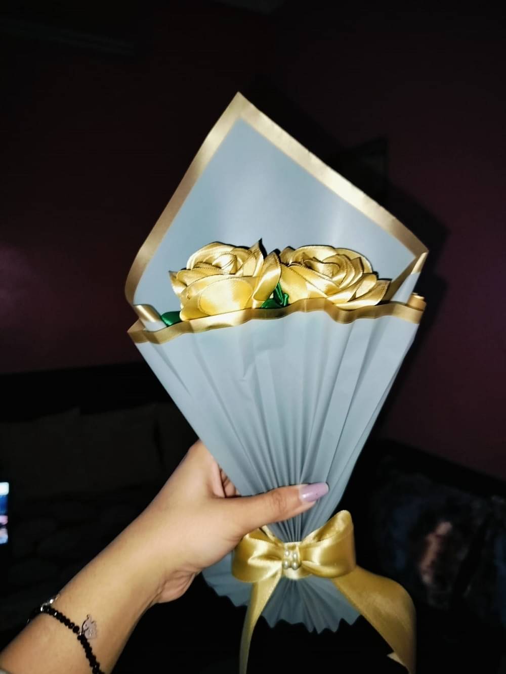     			petal crafted - Gold Rose Artificial Flower ( Pack of 1 )