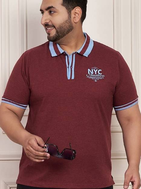 AUSTIVO Men Cotton Blend Regular Fit Solid Polo T Shirt ( Maroon ) AUSTIVO Men Cotton Blend Regular Fit Solid Polo T Shirt ( Maroon )