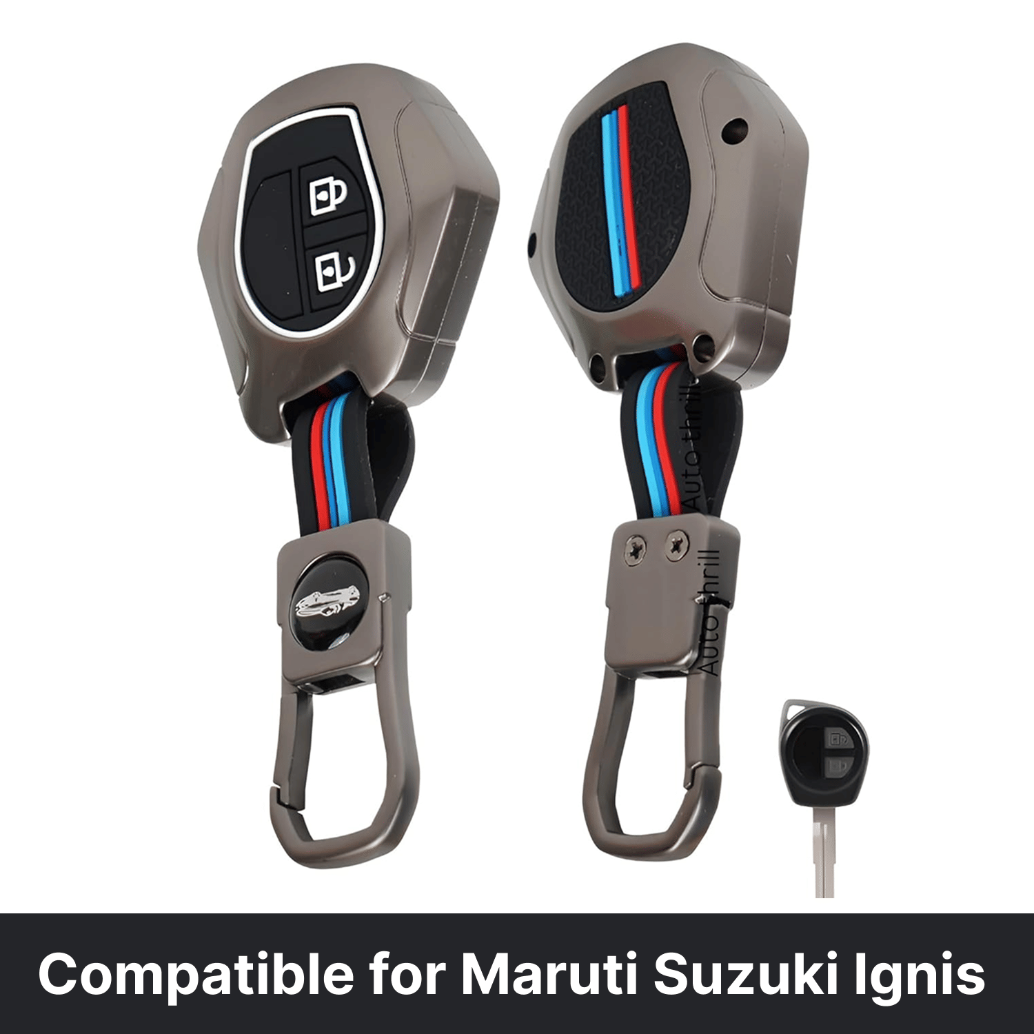 Aksmit Premium Metal Key Cover Compitable for Maruti Suzuki Ignis     			Aksmit Premium Metal Key Cover Compitable for Maruti Suzuki Ignis