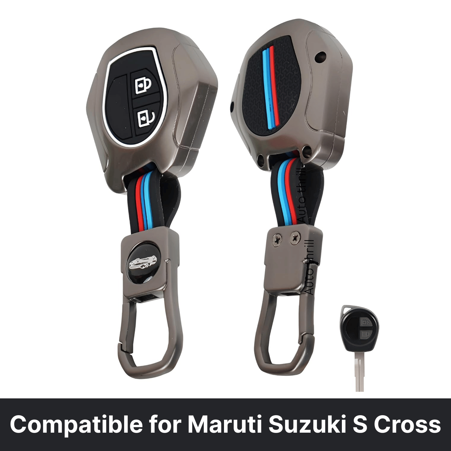 Aksmit Premium Metal Key Cover Compitable for Maruti Suzuki S Cross