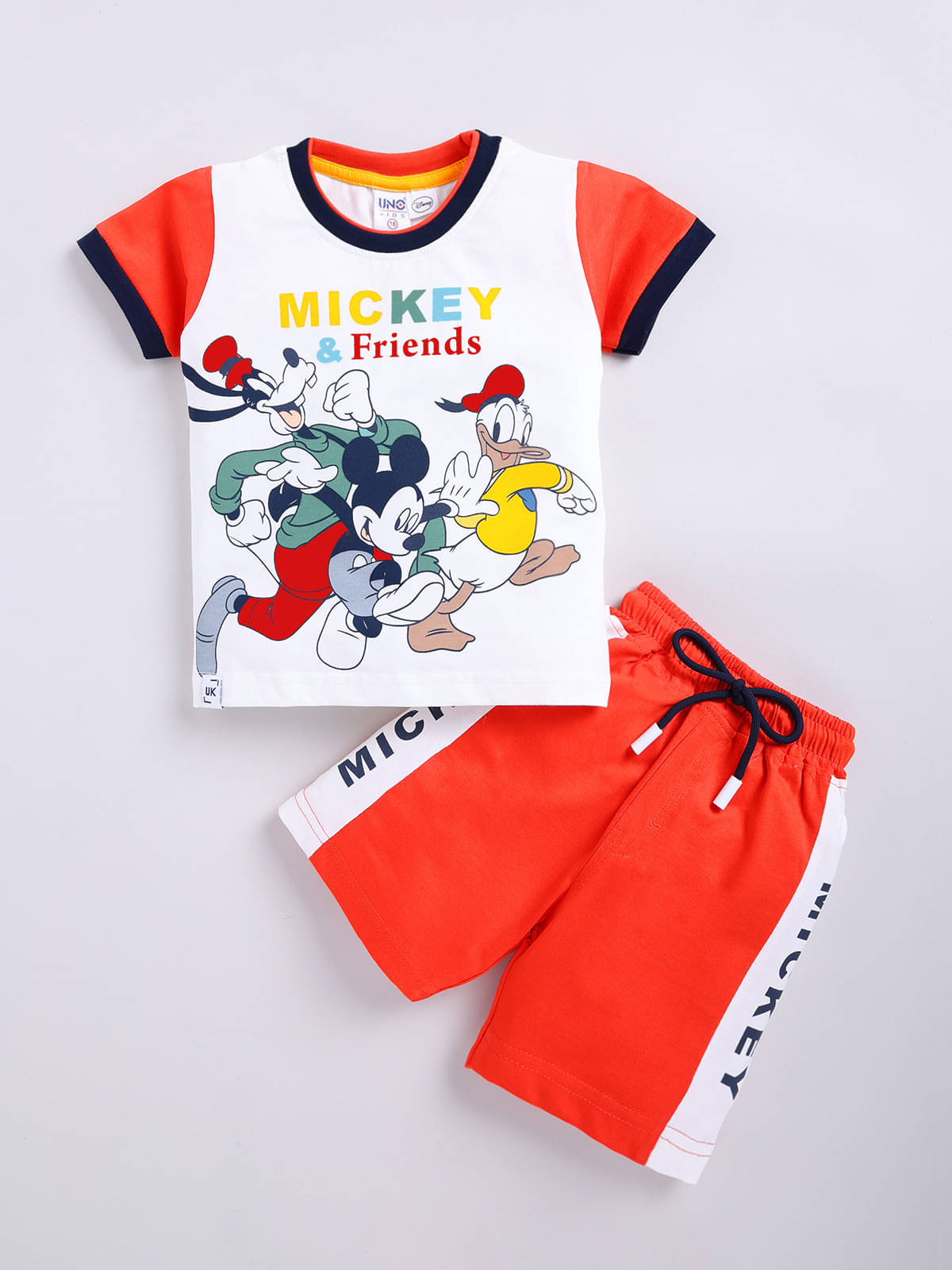     			BISKID Pack of 1 Baby Boys Cotton T-shirt & Shorts ( White )