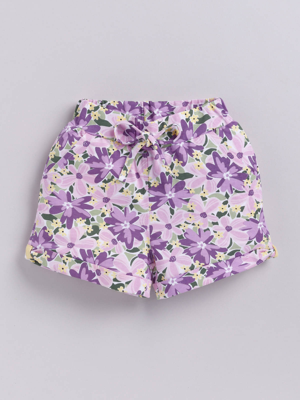     			BISKID Pack of 1 Cotton Shorts For Boys ( Purple )