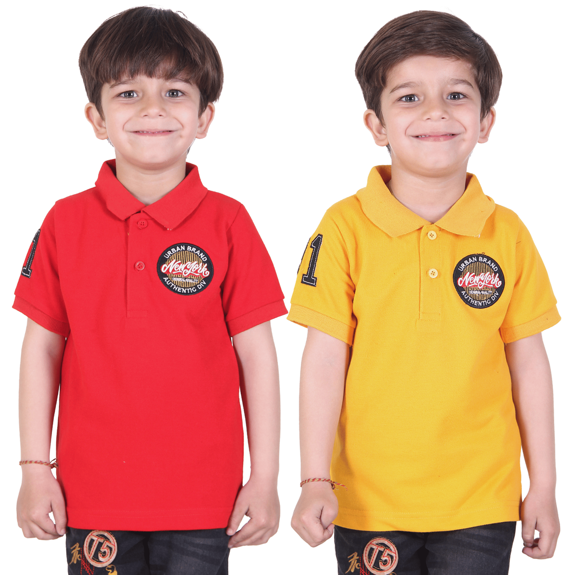     			Kepa Pack of 3 Boys Cotton Blend T-Shirt ( Yellow )