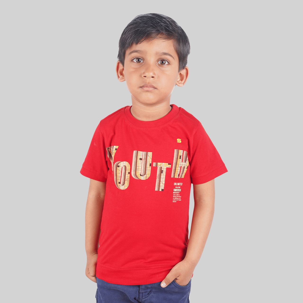     			Kidzee Kingdom Pack of 1 Boys Cotton T-Shirt ( Red )