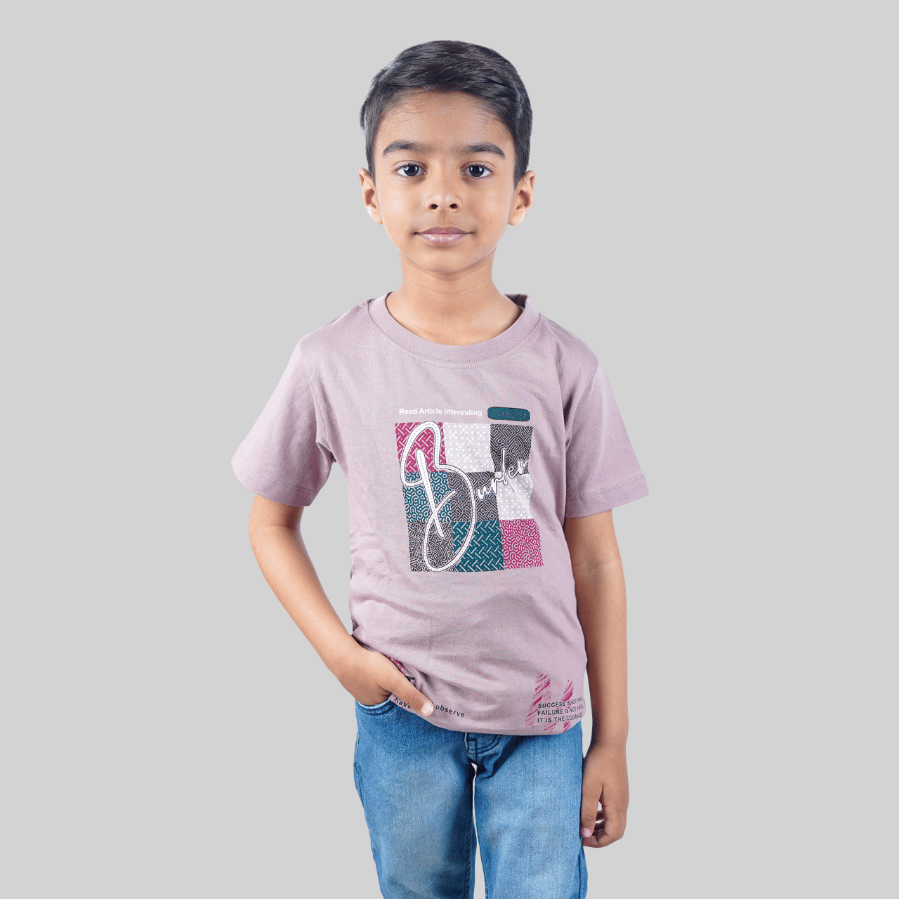     			Kidzee Kingdom Pack of 1 Boys Cotton T-Shirt ( Purple )