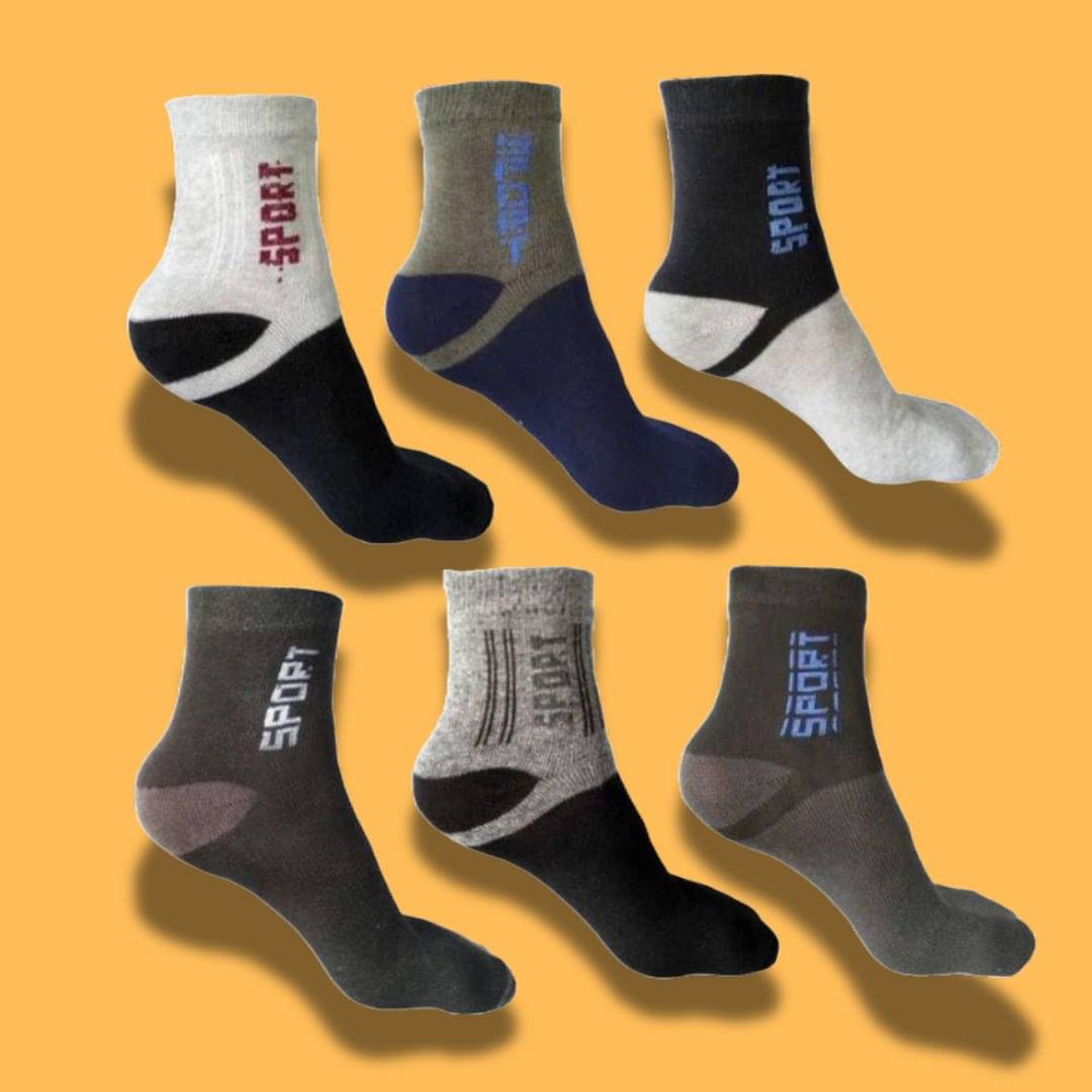MJE Pack of 6 Men's Cotton Blend Ankle Length Socks ( Multicolor ) MJE Pack of 6 Men's Cotton Blend Ankle Length Socks ( Multicolor )